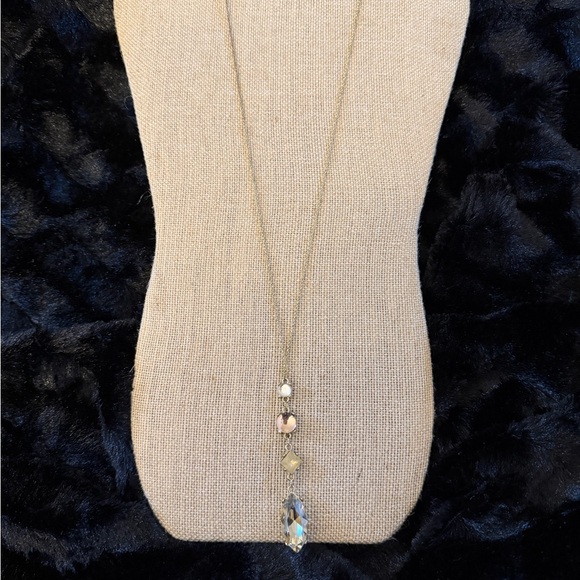 Pink Beaded & Gold Fringed Necklace 26L & Loft Rhinestone 38? in Necklace Gold - Picture 6 of 8